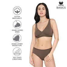 Load image into Gallery viewer, Wacoal BASICS Essentials2.0 Non-Padded Non-Wired Full Cup Everyday Wear T-shirt Bra - Brown BI03M01
