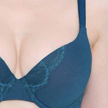 Load image into Gallery viewer, Wacoal BASICS Lite Push Up Padded Wired Half Cup Everyday Wear Push-up Bra - Teal BI03N04
