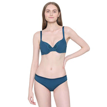 Load image into Gallery viewer, Wacoal BASICS Lite Push Up Padded Wired Half Cup Everyday Wear Push-up Bra - Teal BI03N04
