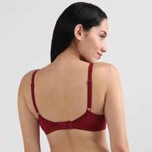 Load image into Gallery viewer, Wacoal Women’s BASICS Zoe Lace Padded Non-wired 3/4th Cup Everyday Wear Comfort Fit T-shirt Bra-Red BI03P03
