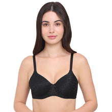 Load image into Gallery viewer, Wacoal BASICS Bliss Padded Wired 3/4th Cup Everyday Wear Lace T-shirt Bra - Black BI03Q02
