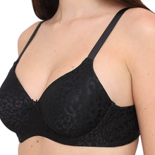 Load image into Gallery viewer, Wacoal BASICS Bliss Padded Wired 3/4th Cup Everyday Wear Lace T-shirt Bra - Black BI03Q02
