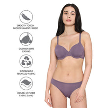 Load image into Gallery viewer, Wacoal Everyday Elegance Padded Wired Full Cup Everyday Wear Smooth Finish T-Shirt Bra -Purple BI05A01
