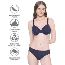 Load image into Gallery viewer, Wacoal Everyday Elegance Padded Wired Full Cup Everyday Wear Smooth Finish T-Shirt Bra - Dark Blue BI05A01
