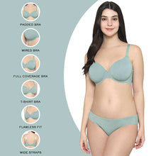 Load image into Gallery viewer, Wacoal Everyday Elegance Padded Wired Full Cup Everyday Wear Smooth Finish T-Shirt Bra - Green BI05A01
