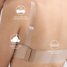 Load image into Gallery viewer, Wacoal Women’s Backless Multiway Padded Wired Full Cup Detachable Straps  Party Wear T-shirt Bra-Beige BI05A03
