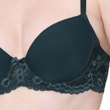 Load image into Gallery viewer, Wacoal Balcony &amp; Beyond Padded Wired Half Cup Everyday Wear Smooth Finish Fashion Bra - Dark Green BI05B02
