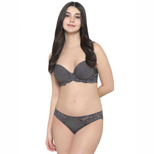 Load image into Gallery viewer, Wacoal Balcony &amp; Beyond Padded Wired Half Cup Everyday Wear Smooth Finish Fashion Bra - Grey BI05B02
