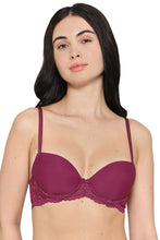 Load image into Gallery viewer, Wacoal Balcony &amp; Beyond Padded Wired Half Cup Everyday Wear Smooth Finish Fashion Bra -Wine BI05B02
