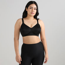 Load image into Gallery viewer, Wacoal Pixie 2.0 Non Padded Non-Wired Full Cup Everyday Wear Plus Size Full Support Minimizer Bra - Black BI05C03

