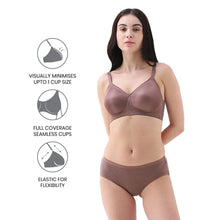 Load image into Gallery viewer, Wacoal Pixie 2.0 Non Padded Non-Wired Full Cup Everyday Wear Plus Size Full Support Minimizer Bra -Brown BI05C03

