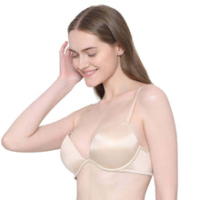 Load image into Gallery viewer, Wacoal Playful Love Padded Wired Demi Cup Plunge Neck  Party Wear Level 3 Push-up Bra - Beige BI05F01
