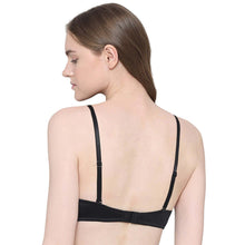 Load image into Gallery viewer, Wacoal Playful Love Padded Wired Demi Cup Plunge Neck  Party Wear Level 3 Push-up Bra - Black BI05F01
