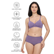 Load image into Gallery viewer, Wacoal Cool Comfort  Padded Non-wired 3/4th Cup Everyday Wear T-shirt Bra -Purple BI05H02
