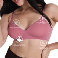 Load image into Gallery viewer, Wacoal Cool Comfort Padded Non-wired 3/4th Cup Everyday Wear T-shirt Bra-Pink BI05H02
