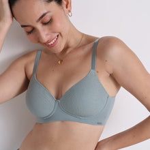 Load image into Gallery viewer, Wacoal Cool Comfort Padded Non-wired 3/4th Cup Everyday Wear T-shirt Bra-Grey BI05H03
