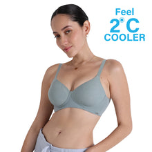 Load image into Gallery viewer, Wacoal Cool Comfort Padded Non-wired 3/4th Cup Everyday Wear T-shirt Bra-Grey BI05H03

