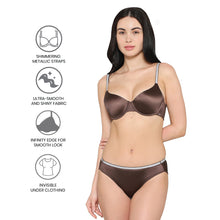 Load image into Gallery viewer, Wacoal Women’s Stellar Padded Wired 3/4th Cup Shimmer Straps  Party Wear T-shirt Bra-Brown BI05I02
