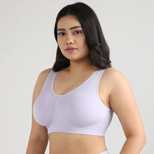 Load image into Gallery viewer, Wacoal BASICS Firm Fit Padded Non-wired Full Cup Everyday Wear Seamless Slip-on Bralette-Lavender BI06A01
