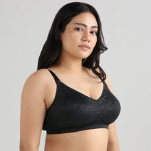 Load image into Gallery viewer, Wacoal Curvy Confidence Non-Padded Non-Wired Full Cup Plus Size Minimizer Bra - Black BI07A01
