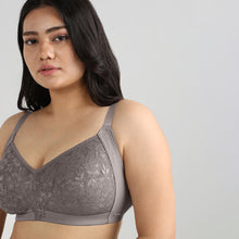 Load image into Gallery viewer, Wacoal BASICS Grace Non Padded Non-Wired Full Cup Soft Lace Plus Size Full Support Bra-Grey BI07B01
