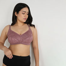 Load image into Gallery viewer, Wacoal BASICS Grace Non Padded Non-Wired Full Cup Soft Lace Plus Size Full Support Bra-Brown BI07B01
