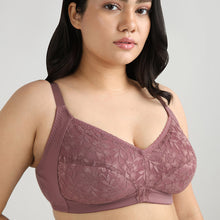 Load image into Gallery viewer, Wacoal BASICS Grace Non Padded Non-Wired Full Cup Soft Lace Plus Size Full Support Bra-Brown BI07B01
