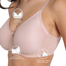 Load image into Gallery viewer, Wacoal Women’s Rainna Non-padded Wired Full Cup Everyday Wear Seamless Lace Plus Size Bra-Beige BI07C01
