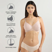 Load image into Gallery viewer, Wacoal Women’s Rainna Non-padded Wired Full Cup Everyday Wear Seamless Lace Plus Size Bra-Beige BI07C01
