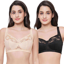 Load image into Gallery viewer, Wacoal Charming Illusion Non Padded Non Wired Full Cup Plus Size Full Support Pack of 2 Minimizer Bra BIO1AO1
