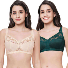 Load image into Gallery viewer, Wacoal Charming Illusion Non Padded  Non Wired Full Cup Plus Size Full Support Pack of 2 Minimizer Bra BIO1AO1
