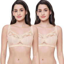 Load image into Gallery viewer, Wacoal Charming Illusion Non Padded  Non Wired Full Cup Plus Size Full Support Pack of 2 Minimizer Bra BIO1AO1
