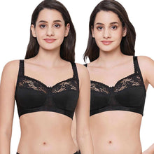 Load image into Gallery viewer, Wacoal Charming Illusion Non Padded  Non Wired Full Cup Plus Size Full Support Pack of 2 Minimizer Bra BIO1AO1
