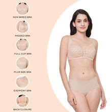 Load image into Gallery viewer, Wacoal Grace  Non Padded Non-Wired Full Cup Soft Lace Plus Size Pack of 2 Full Support Bra BIO1BO3
