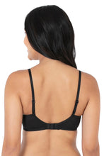 Load image into Gallery viewer, Amante Satin Edge Padded Non-wired T-shirt Bra - Black 10116
