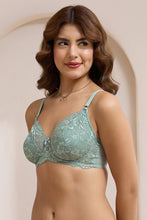 Load image into Gallery viewer, Amante Luxe Support Non-Padded Wired Bra - Iceberg Green 101601
