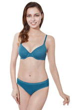 Load image into Gallery viewer, Amante Cotton Casuals Padded Wired T-Shirt Bra - Moroccan Blue 10204
