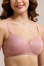 Load image into Gallery viewer, Amante Floral Romance Padded Non-Wired Lace Bra - Ash Rose 10306
