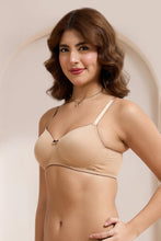 Load image into Gallery viewer, Amante Casual Chic Padded Non-Wired T-Shirt Bra - Sandalwood &amp; Cappuchino 10901
