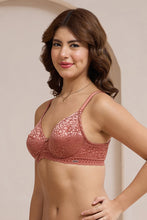 Load image into Gallery viewer, Amante Allure Lace Non-Padded Wired Bra - Etruscan Red 111501
