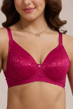 Load image into Gallery viewer, Amante Allure Lace Non-Padded Wired Bra - Persian Red 111501
