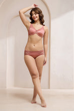 Load image into Gallery viewer, Amante Glimmer Lace Padded Wired Bra - Canyon Rose 111701

