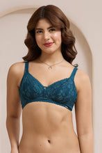 Load image into Gallery viewer, Amante Glimmer Lace Non-Padded Non-Wired Bra - Reflecting Pond 112001
