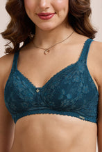 Load image into Gallery viewer, Amante Glimmer Lace Non-Padded Non-Wired Bra - Reflecting Pond 112001
