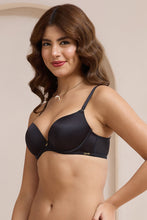 Load image into Gallery viewer, Amante Glimmer Padded Wired Push-Up Bra - Black 112201
