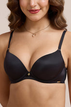 Load image into Gallery viewer, Amante Glimmer Padded Wired Push-Up Bra - Black 112201
