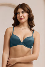 Load image into Gallery viewer, Amante Glimmer Padded Wired Push-Up Bra - Reflecting Pond 112201

