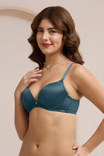 Load image into Gallery viewer, Amante Glimmer Padded Wired Push-Up Bra - Reflecting Pond 112201
