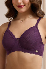 Load image into Gallery viewer, Amante Lush Lace Lift Non-Padded Wired Bra - Pickled Beet 112501
