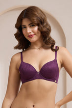 Load image into Gallery viewer, Amante Lush Lace Padded Wired Bra - Pickled Beet 112601
